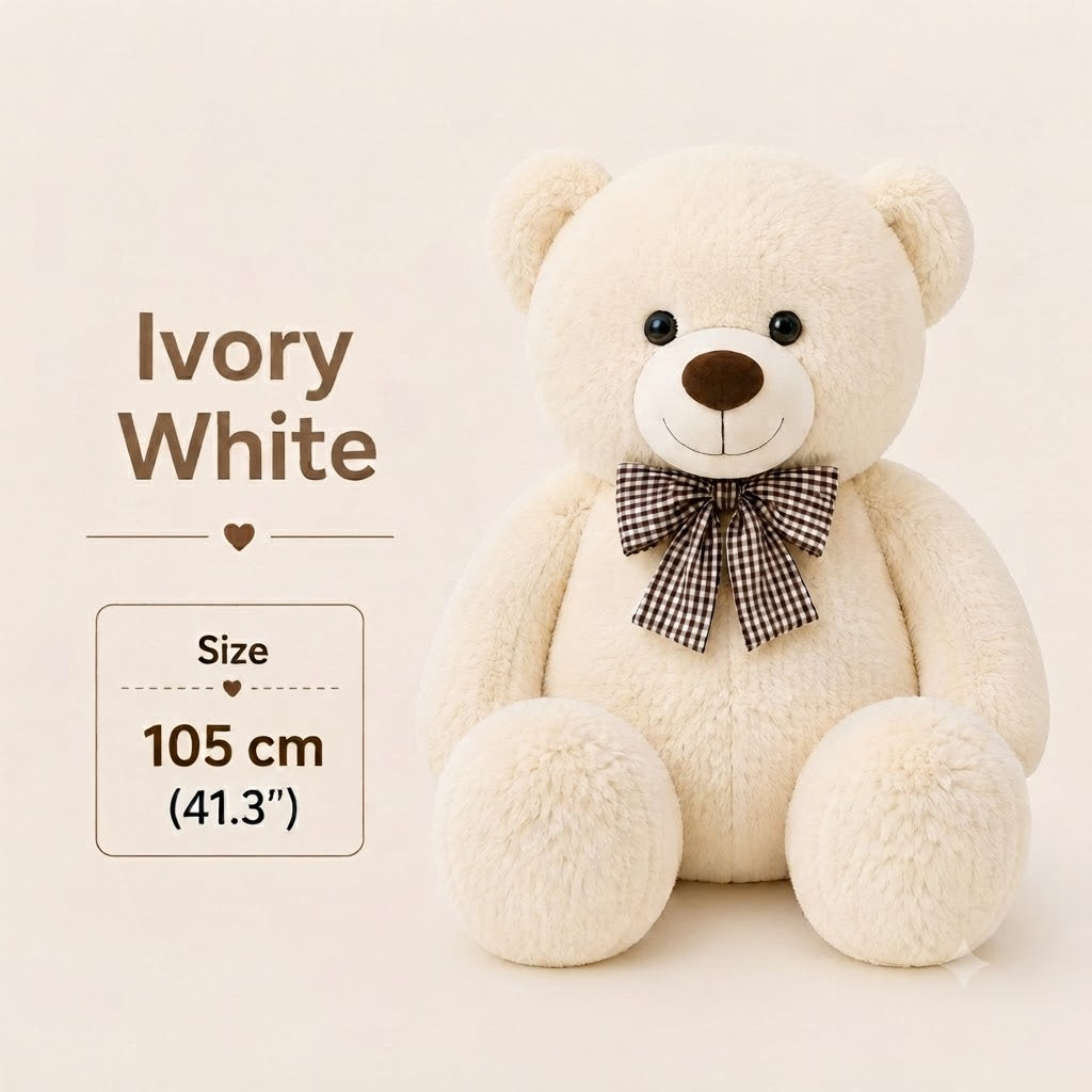 Large Teddy Bear Plush, 105 cm Stuffed Animal, Nursery & Bedroom Decor
