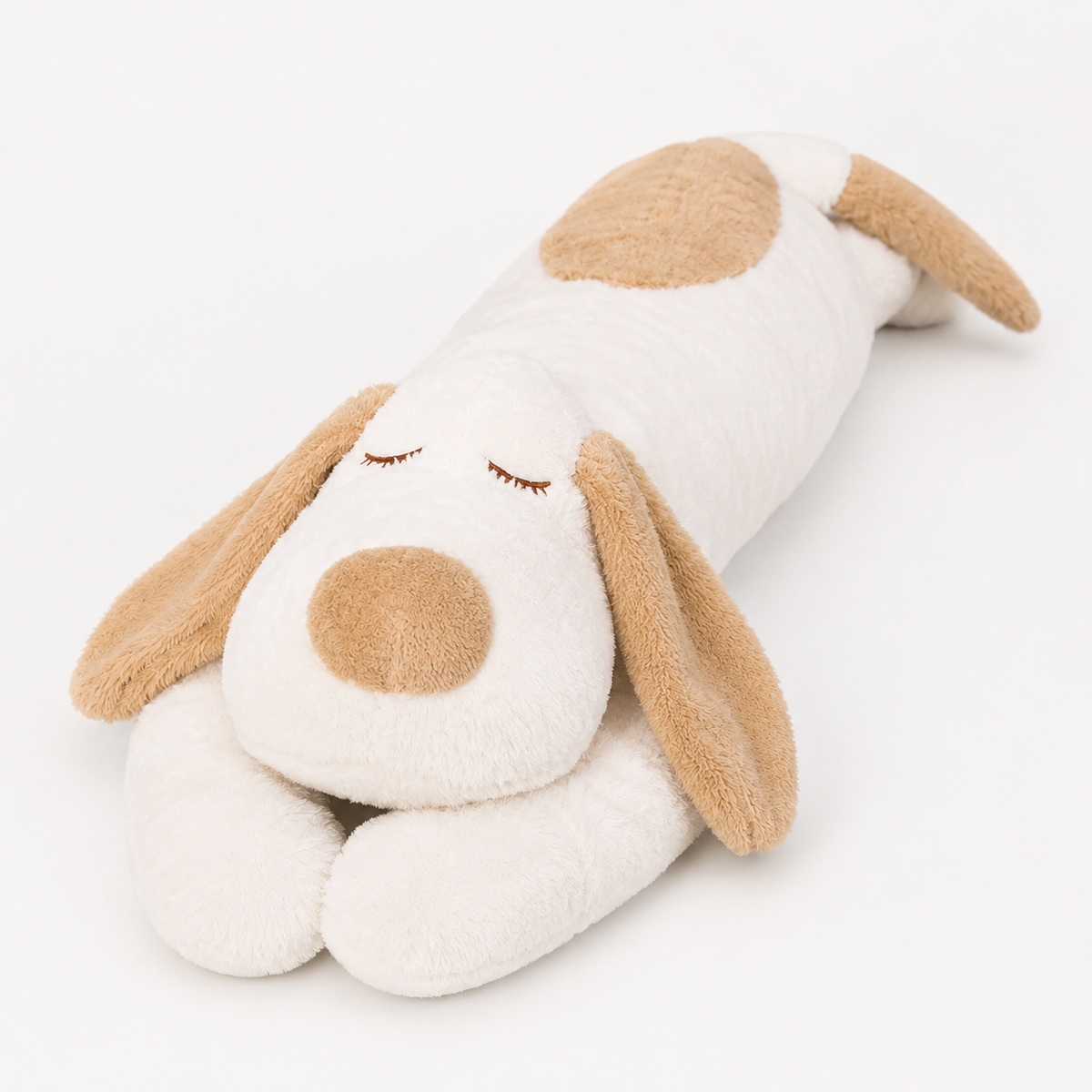 Large Sleeping Dog Plush Pillow, Stuffed Animal, Body Cushion, 3 Sizes