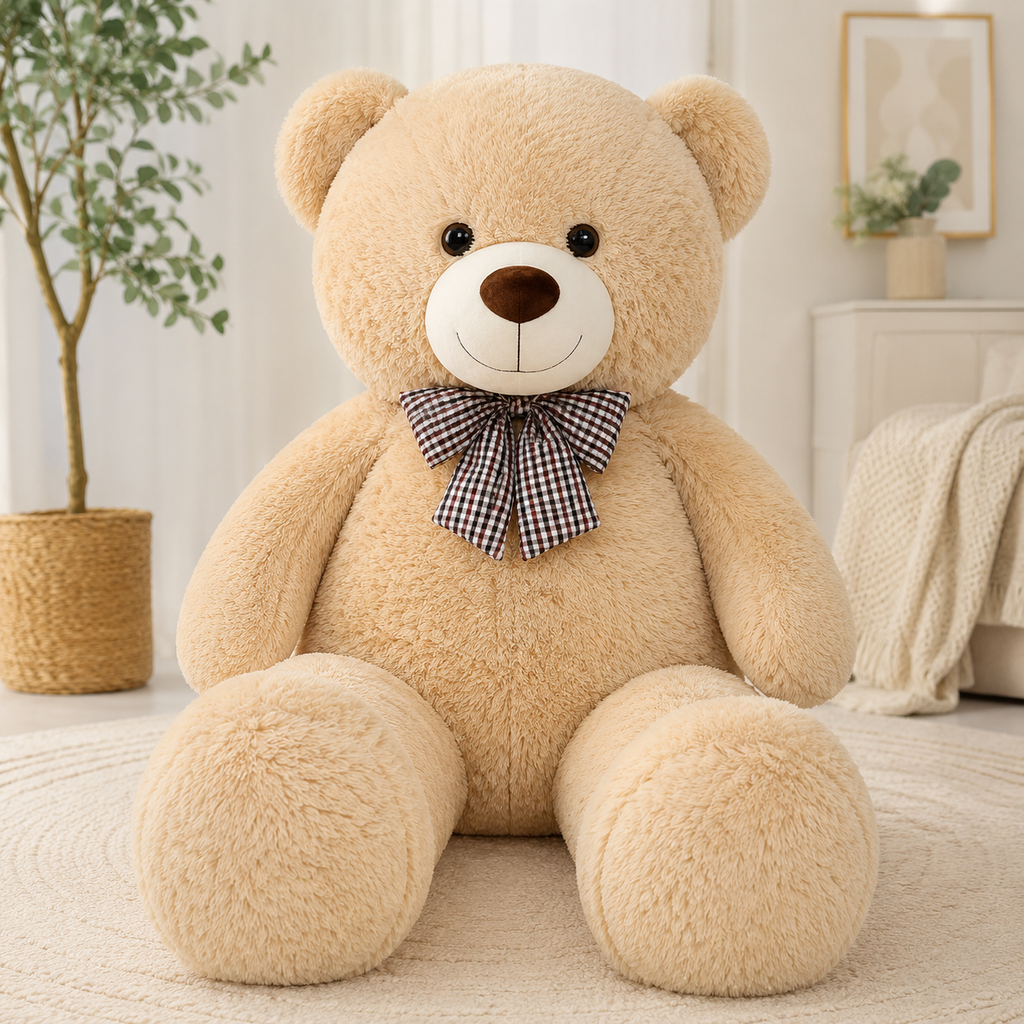 Large Teddy Bear Plush, 105 cm Stuffed Animal, Nursery & Bedroom Decor