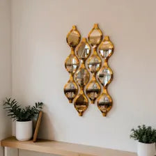 12pcs Gold Teardrop Wall Mirror Set, Luxury Decorative Accent Mirrors