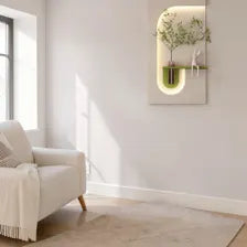 Modern LED Wall Art Light with Glass Vase Shelf, Nordic Minimalist Decorative Wall Lamp