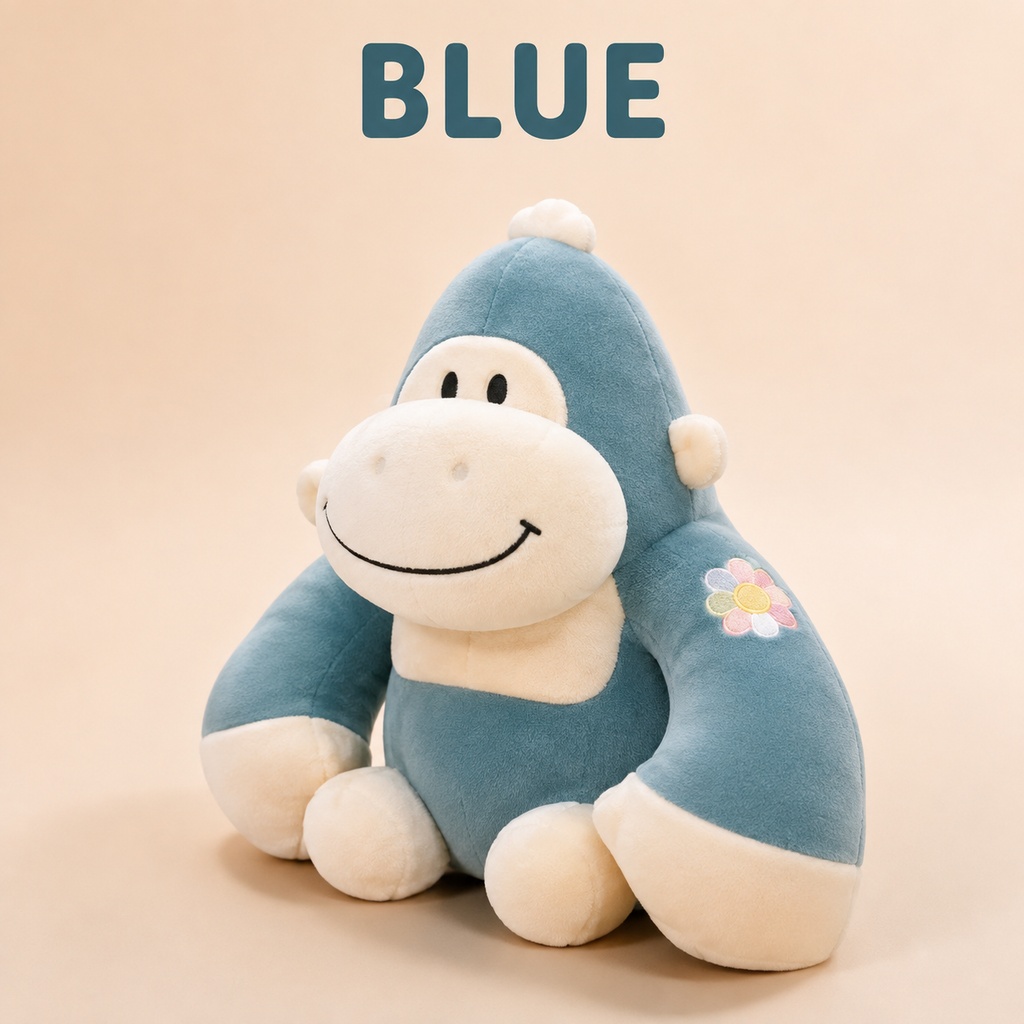 Gorilla Plush Toy, Stuffed Monkey, Soft Animal Pillow, Nursery Bedroom Decor