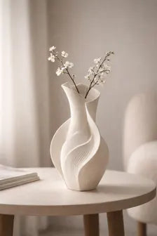 Modern Sculptural Vase Minimalist Ceramic Decor Scandinavian Home Accent