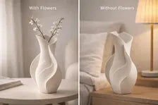 Modern Sculptural Vase Minimalist Ceramic Decor Scandinavian Home Accent