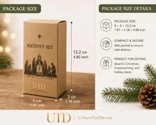 Handcrafted Nativity Set, Resin Christmas Figurines, Farmhouse Holiday Decor