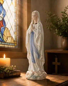 Catholic Statue Set Christian Home Decor Jesus Mary Figurines Religious Shelf Display