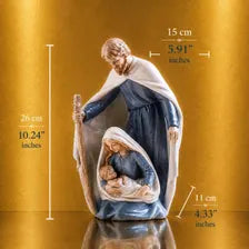 Catholic Statue Set Christian Home Decor Jesus Mary Figurines Religious Shelf Display