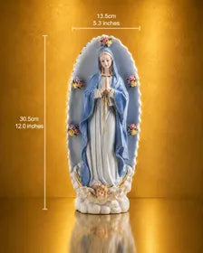 Catholic Statue Set Christian Home Decor Jesus Mary Figurines Religious Shelf Display