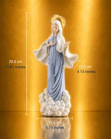 Catholic Statue Set Christian Home Decor Jesus Mary Figurines Religious Shelf Display