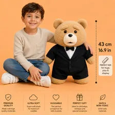 Christmas Teddy Bear Plush Soft Stuffed Animal Gift Cozy Room Decor
