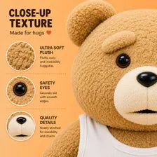 Christmas Teddy Bear Plush Soft Stuffed Animal Gift Cozy Room Decor