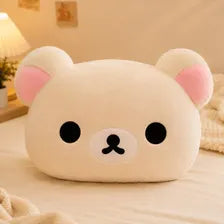 Bear Plush Pillow Cozy Room Cushion Kawaii Bedroom Decor