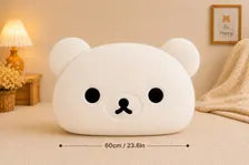 Bear Plush Pillow Cozy Room Cushion Kawaii Bedroom Decor