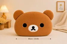 Bear Plush Pillow Cozy Room Cushion Kawaii Bedroom Decor