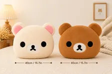 Bear Plush Pillow Cozy Room Cushion Kawaii Bedroom Decor