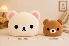 Bear Plush Pillow Cozy Room Cushion Kawaii Bedroom Decor