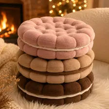 Cookie Plush Floor Seat Soft Chair Pad Cozy Room Decor Kawaii Biscuit Cushion