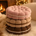 Cookie Plush Floor Seat Soft Chair Pad Cozy Room Decor Kawaii Biscuit Cushion
