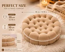 Cookie Plush Floor Seat Soft Chair Pad Cozy Room Decor Kawaii Biscuit Cushion