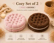 Cookie Plush Floor Seat Soft Chair Pad Cozy Room Decor Kawaii Biscuit Cushion