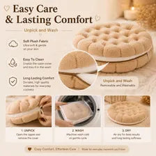 Cookie Plush Floor Seat Soft Chair Pad Cozy Room Decor Kawaii Biscuit Cushion