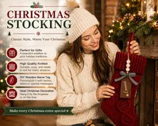 Personalized Christmas Stocking Knit Holiday Mantel Decor Family Fireplace Stockings Set