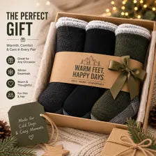 Cozy Thermal Socks Warm Winter Crew Socks Soft Fleece Lined Unisex Gift