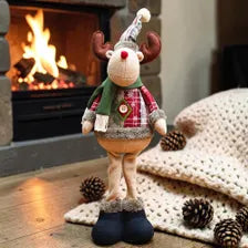 Christmas Plush Decor Set Scandinavian Holiday Figures Farmhouse Xmas Shelf Decor