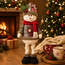 Christmas Plush Decor Set Scandinavian Holiday Figures Farmhouse Xmas Shelf Decor