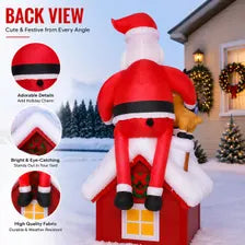 9.5FT LED Inflatable Santa Claus Reindeer Christmas Yard Decoration Outdoor Decor