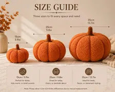 Plush Pumpkin Set Fall Decor Autumn Cushion Thanksgiving Home Accent