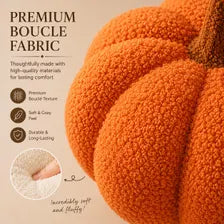 Plush Pumpkin Set Fall Decor Autumn Cushion Thanksgiving Home Accent