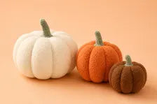 Plush Pumpkin Set Fall Decor Autumn Cushion Thanksgiving Home Accent