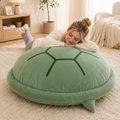 Green turtle floor pillow for lounging
