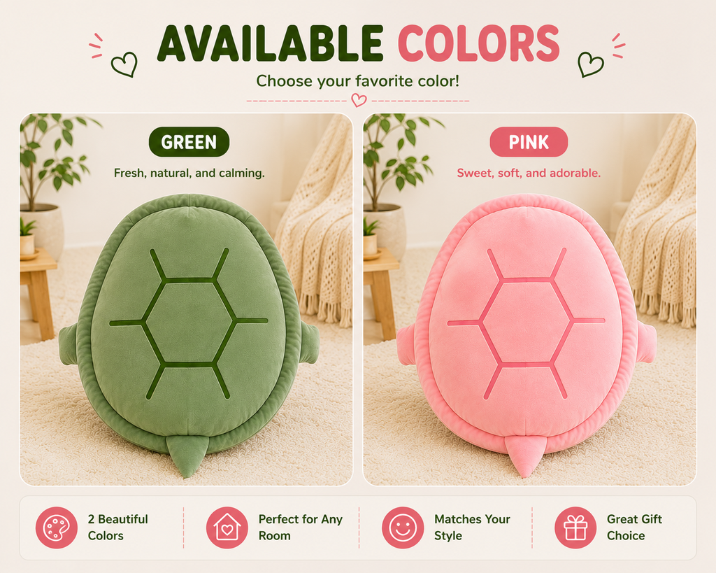 Wearable turtle pillow available colors