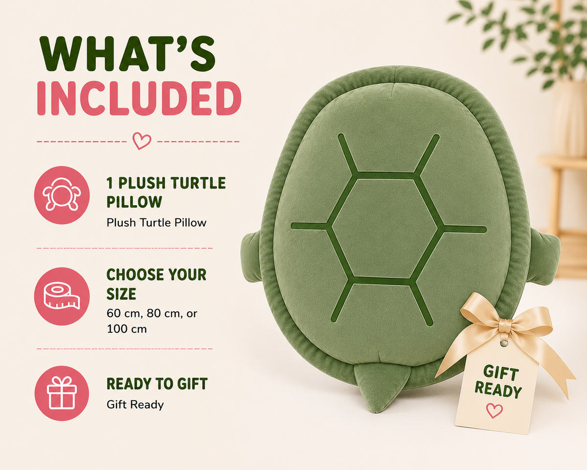 Wearable turtle pillow what's included