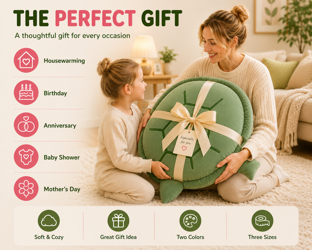 Wearable turtle pillow gift