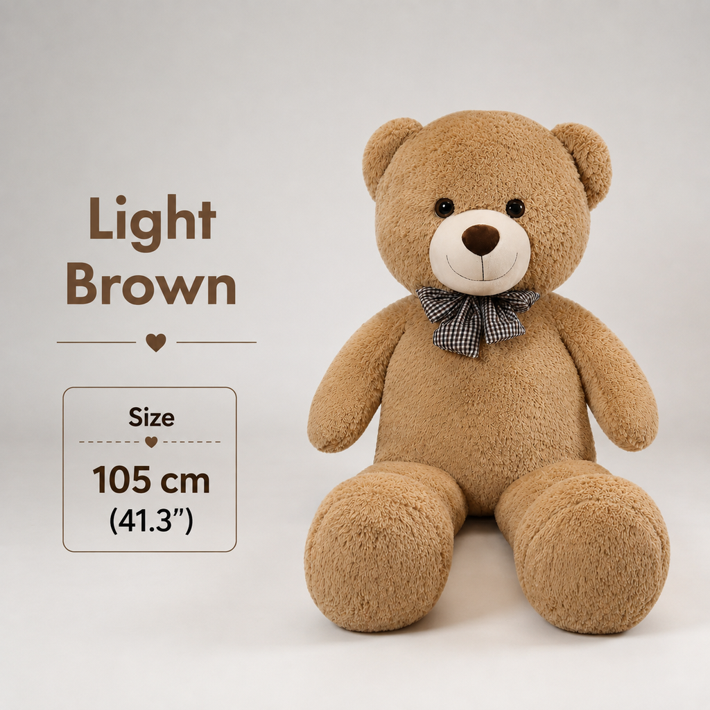 Large Teddy Bear Plush, 105 cm Stuffed Animal, Nursery & Bedroom Decor