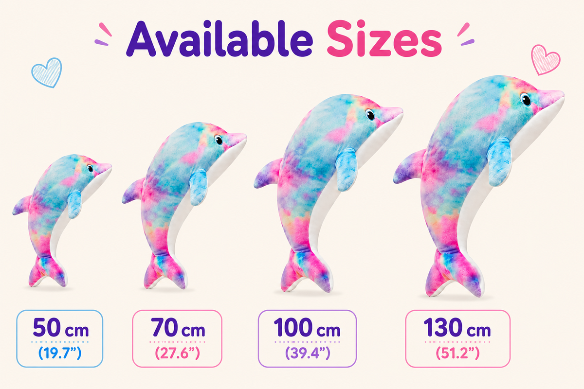 Pastel dolphin plush pillow image 1