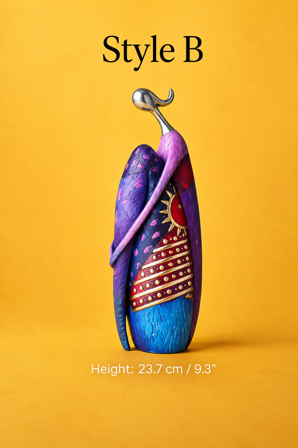 Colorful abstract resin sculpture Style B