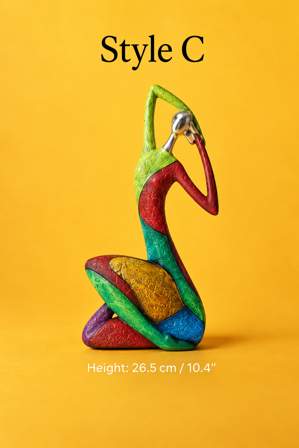 Colorful abstract resin sculpture Style C