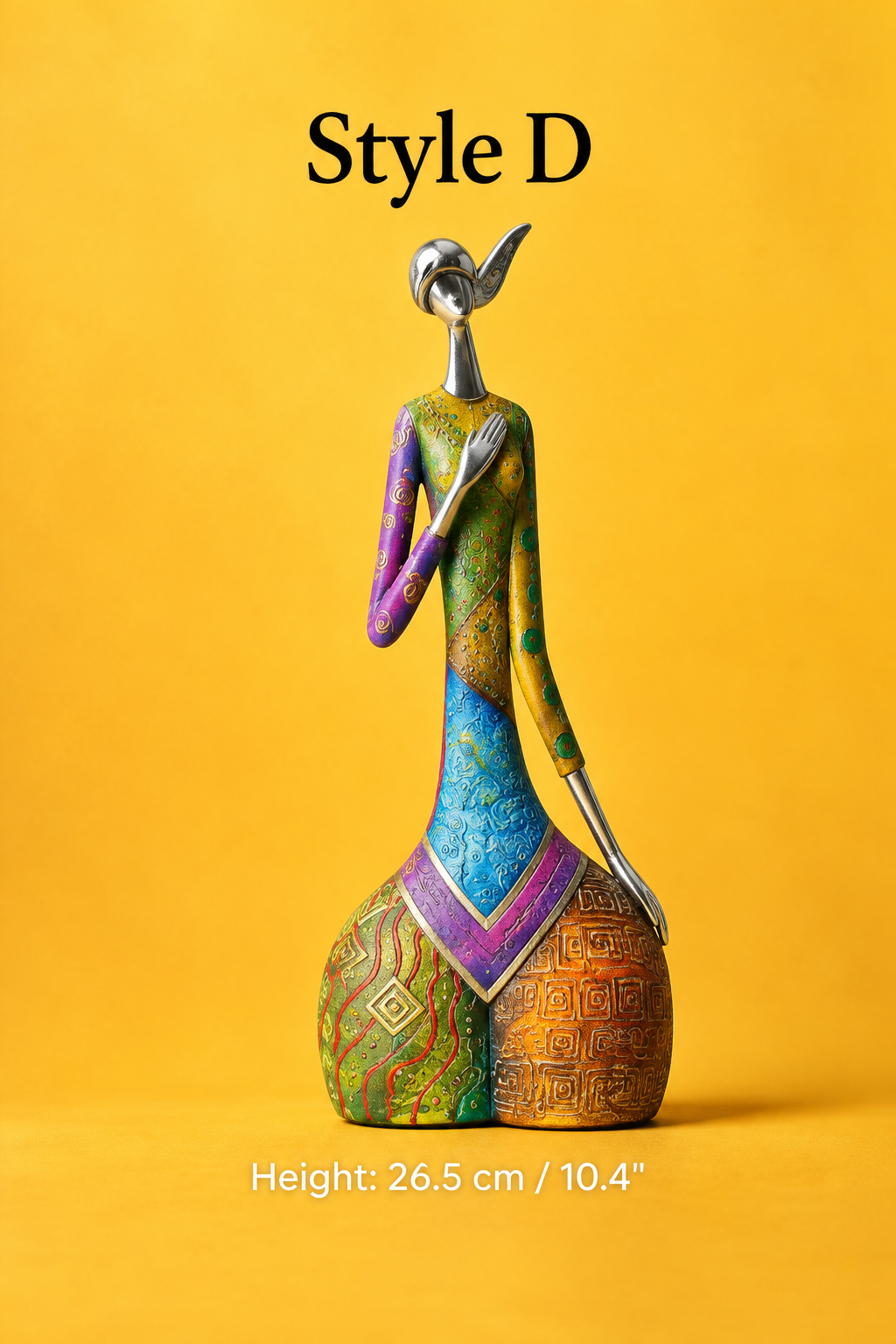 Colorful abstract resin sculpture Style D