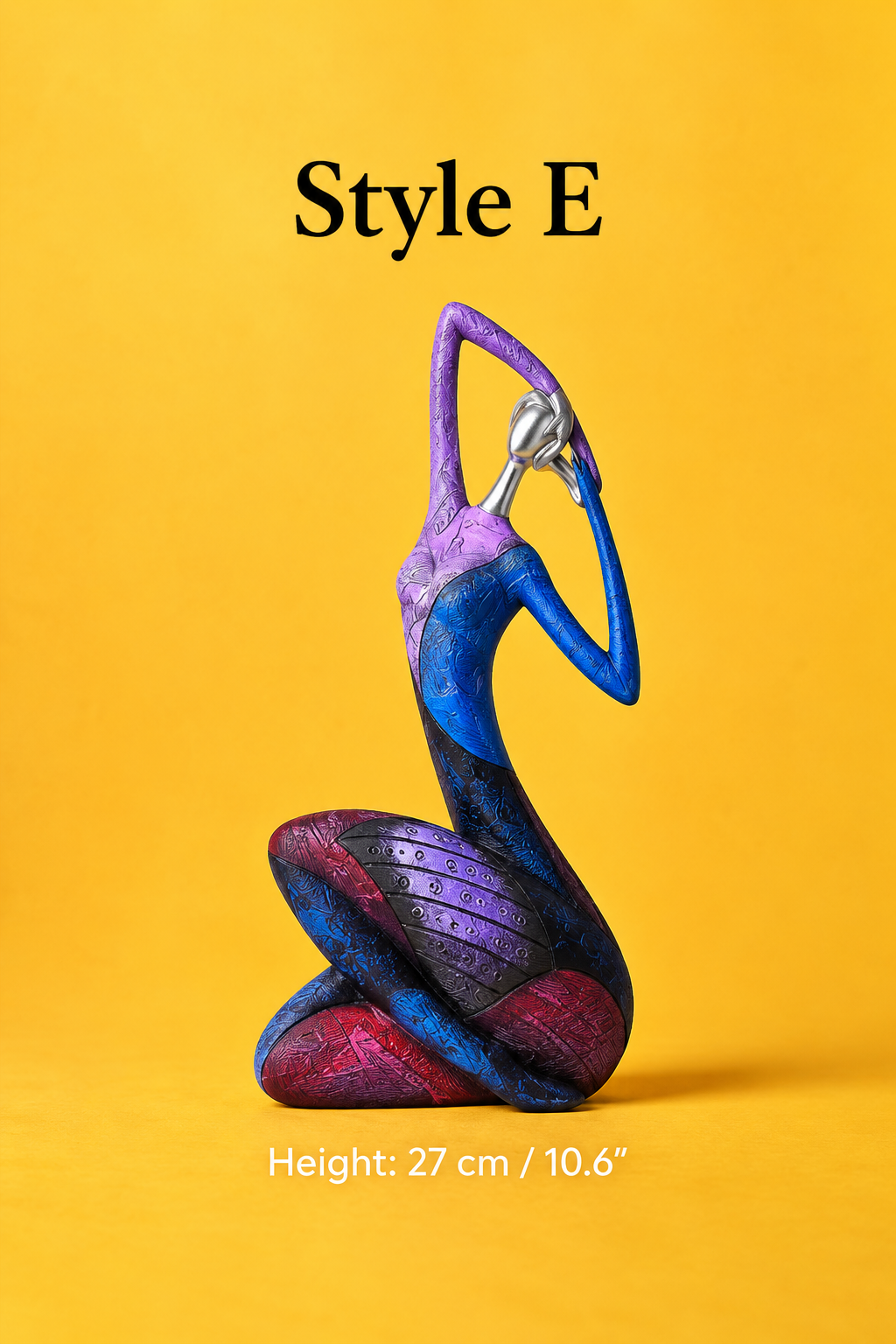 Colorful abstract resin sculpture Style E