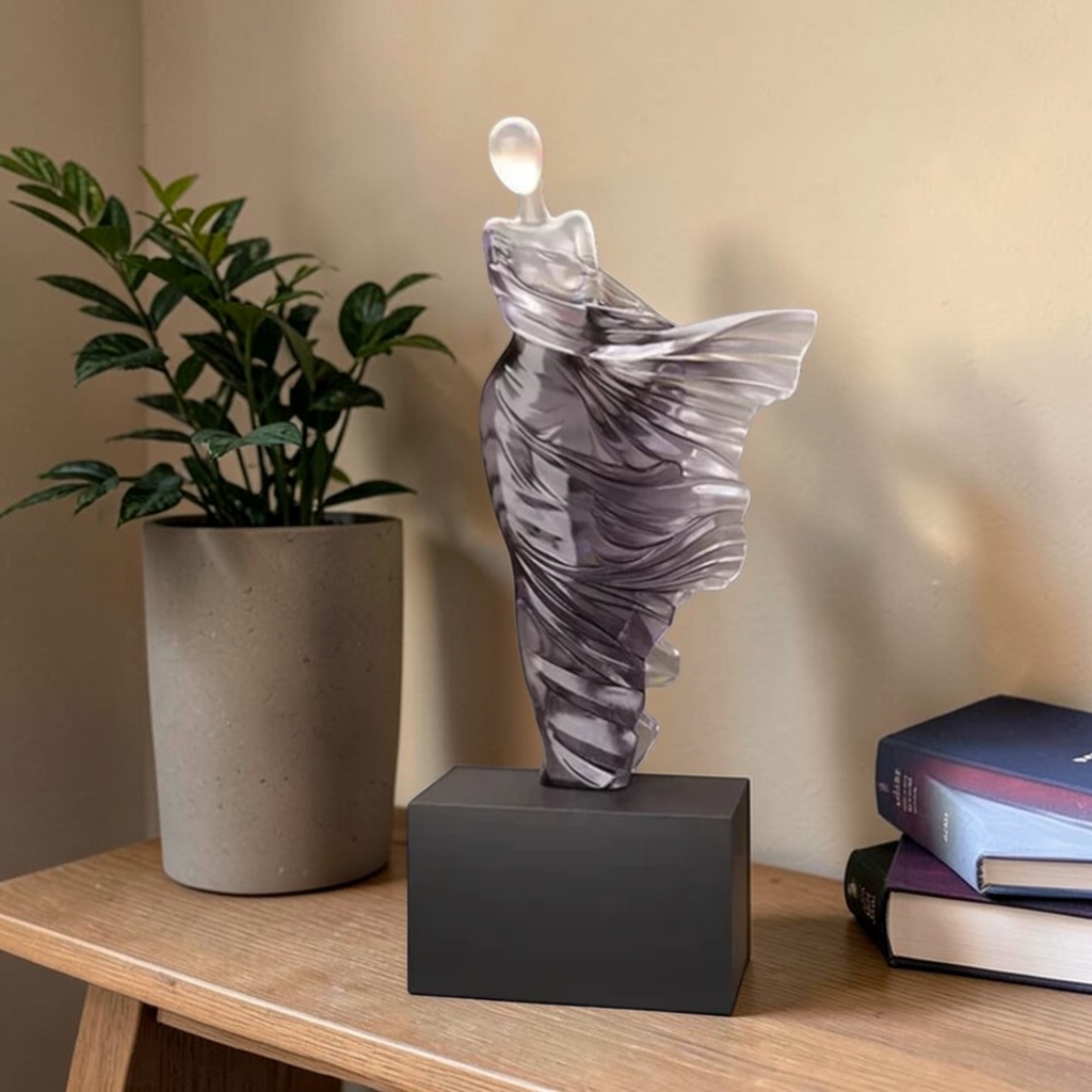 Smoke Gray abstract woman sculpture