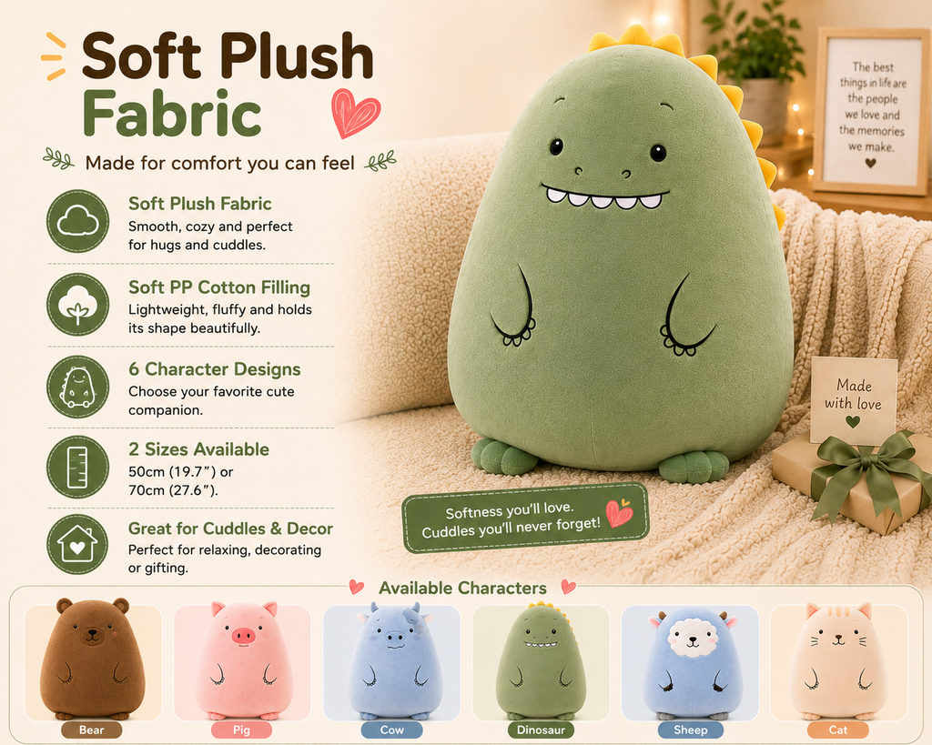 Soft plush fabric and filling
