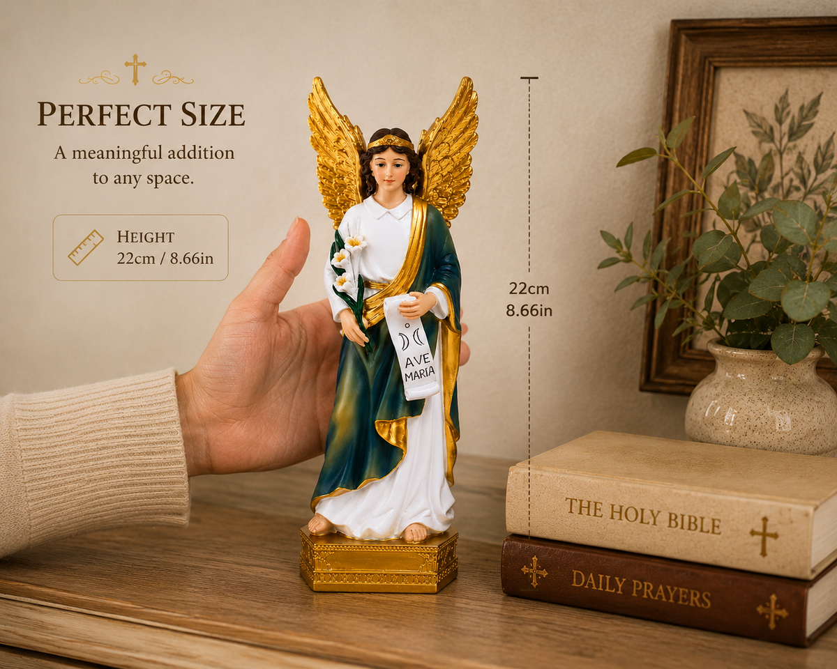 Ave Maria angel Catholic resin statue