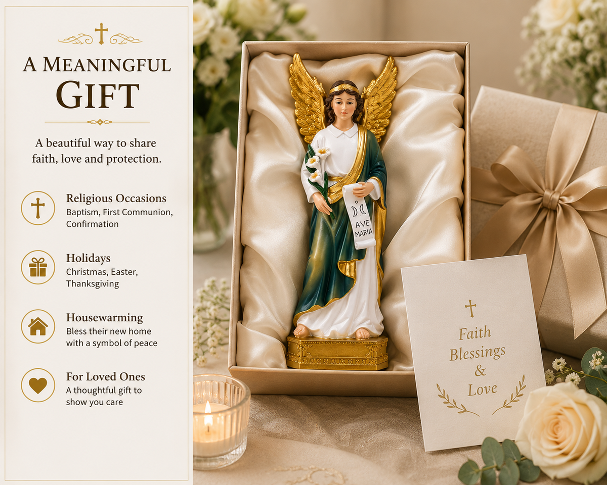 Ave Maria angel statue 22 cm size reference