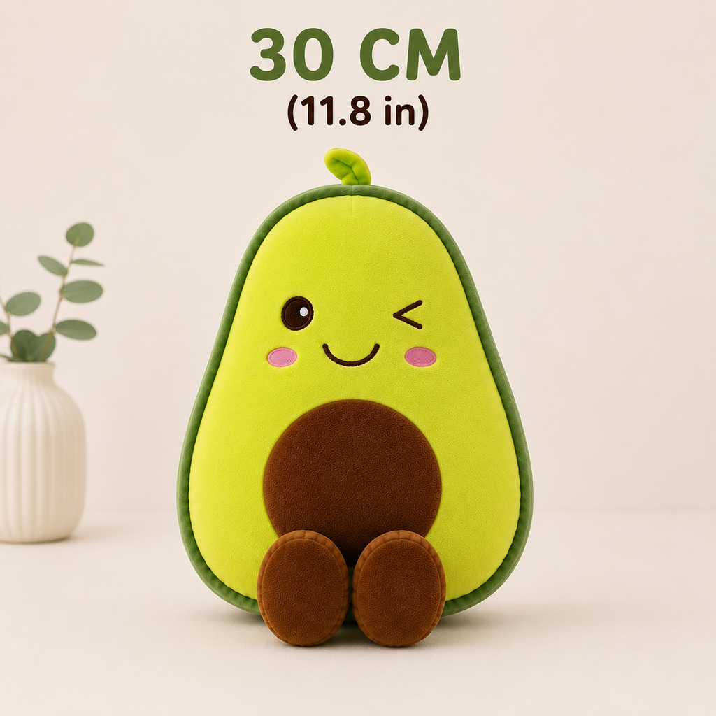 Avocado plush pillow 30 cm 11.8 in