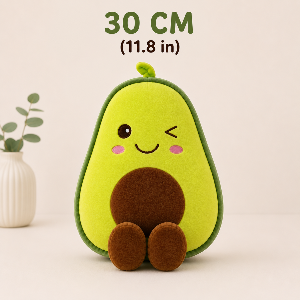 Avocado plush pillow 30 cm 11.8 in