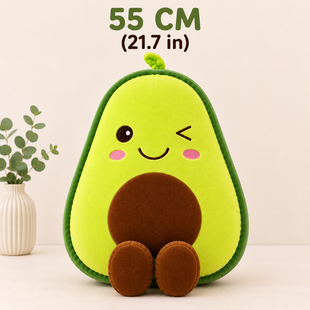 Avocado plush pillow 55 cm 21.7 in
